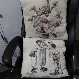Norman Rockwell pillows. *** MAKE n offer**